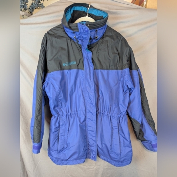 Columbia parka size XL vintage in excellent condition purple/black/teal - Picture 1 of 15